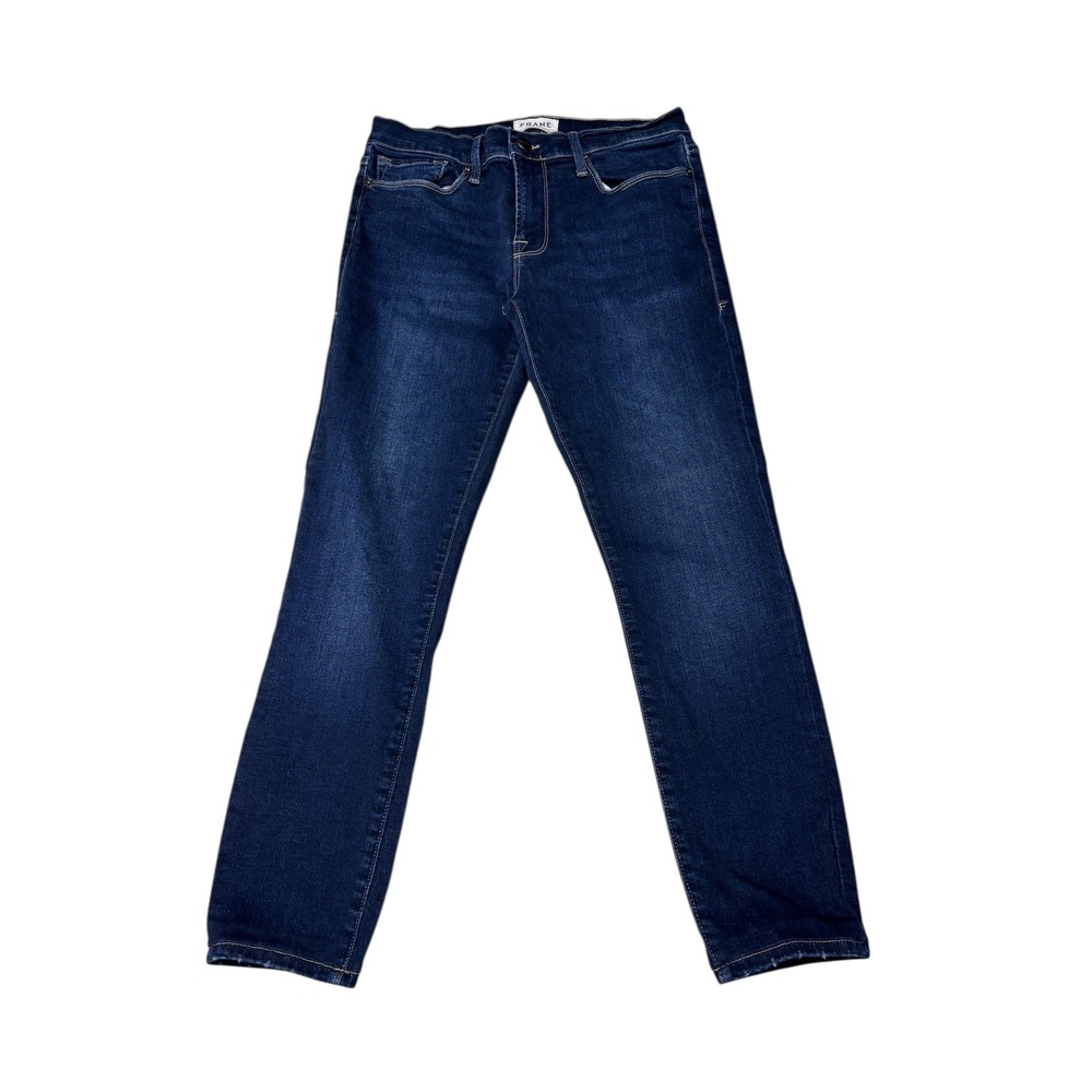 FRAME Le Skinny‎ de Jeanne Crop Dark Wash High Rise Skinny Jeans Women's 28X26